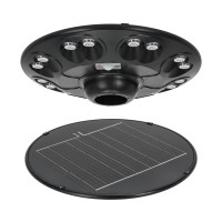 Lampa solarna LED 15W z czujnikiem ruchu i zmierzchu, 1500 lm, na słup – oświetlenie ogrodowe, parkowe, podjazdowe
