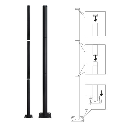Oprawa Uliczna 15W Solarna Lampa Parkingowa Czujnik Ruchu Pilot + 3m Słup
