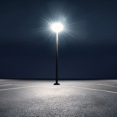 Oprawa Uliczna 15W Solarna Lampa Parkingowa Czujnik Ruchu Pilot + 3m Słup
