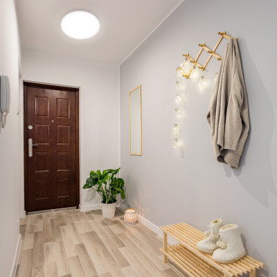Plafon LED IP54 32W barwa światła 3000K-6000K. Czujnik ruchu i zmierzchu LLS