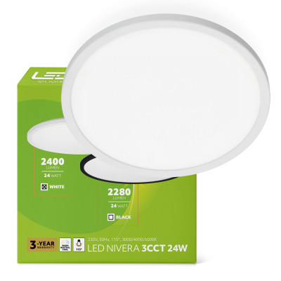 Plafon LED IP54 24W barwa...