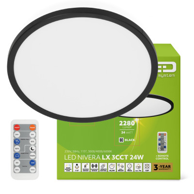Plafon LED IP54 24W barwa...