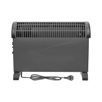Grzejnik Elektryczny Łazienkowy Czarny 2000W Termostat Turbo 3 stopnie mocy