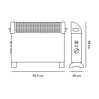 Grzejnik Elektryczny Łazienkowy Czarny 2000W Termostat Turbo 3 stopnie mocy