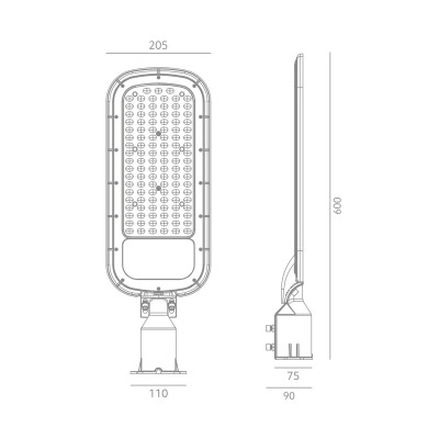Lampa Uliczna LED 200W IP65 20000lm oświetlenie dróg, parkingów i chodników Premium