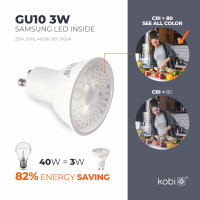 Żarówka LED GU10 3W 4000K PREMIUM 270lumeny 3 lata gwarancji