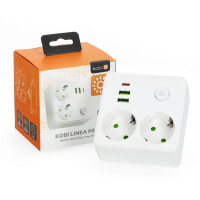 Rozgałęźnik LINEA PRO FL2 2gn+2USB/1USB-C biały