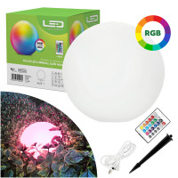 Lampa Solarna Ogrodowa LED Szpikulec RGB+3000K Lampion 40cm Pilot USB