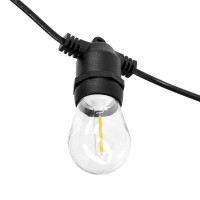 Girlanda Solarna Ogrodowa Lampki Solarne 10m 20X Żarówka LED E27 + Pilot E27