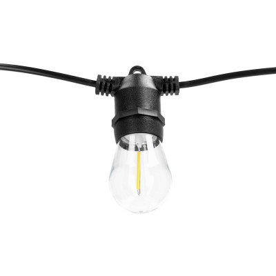 Girlanda Solarna Ogrodowa Lampki Solarne 20m 20X Żarówka LED E27 + Pilot E27