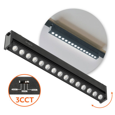 Reflektor szynowy/ track spotlight LED NEXTRACK MAGNE R2 15W 24 3CCT czarne