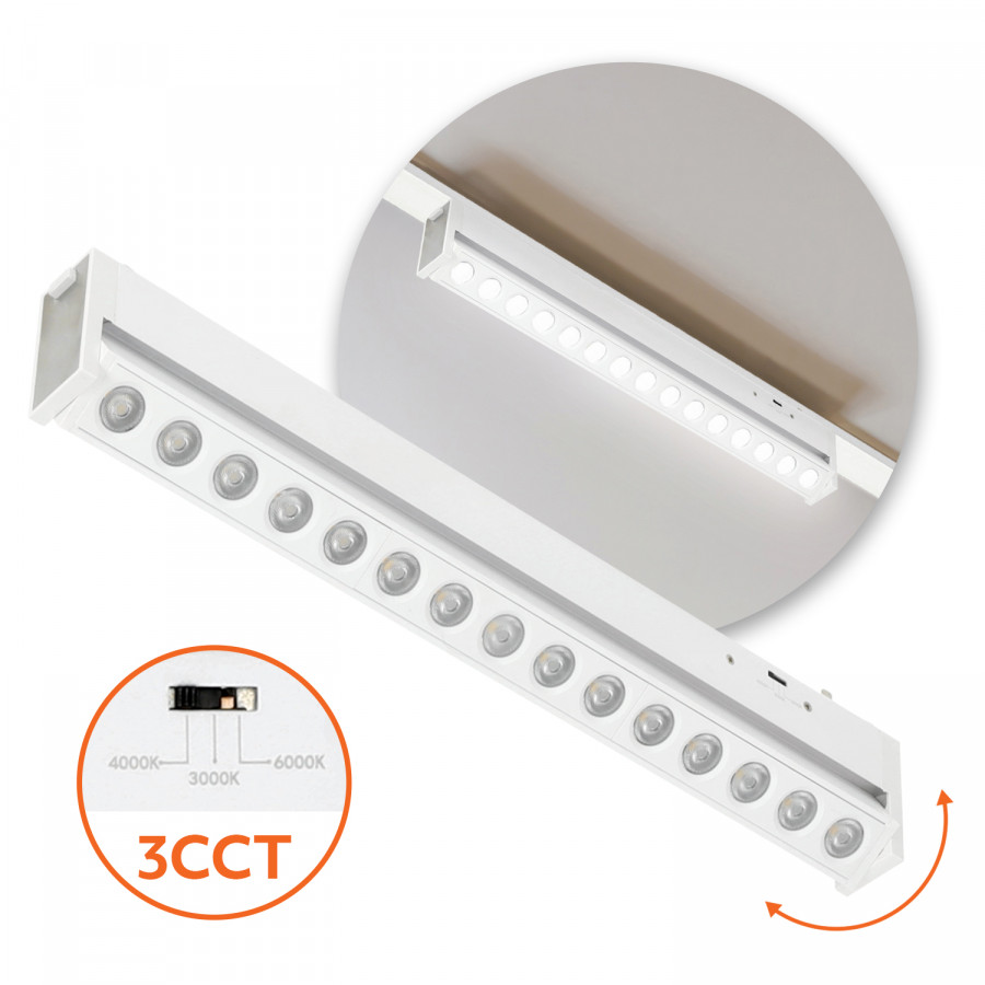 Reflektor szynowy/ track spotlight LED NEXTRACK MAGNE R2 15W 24 3CCT Białe