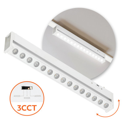 Reflektor szynowy/ track spotlight LED NEXTRACK MAGNE R2 15W 24 3CCT Białe