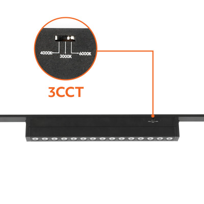 Reflektor szynowy/ track spotlight LED NEXTRACK MAGNE R2 15W 24 3CCT czarne