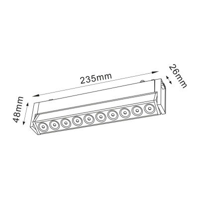 Reflektor szynowy/ track spotlight LED NEXTRACK MAGNE R2 10W 24 3CCT Czarny
