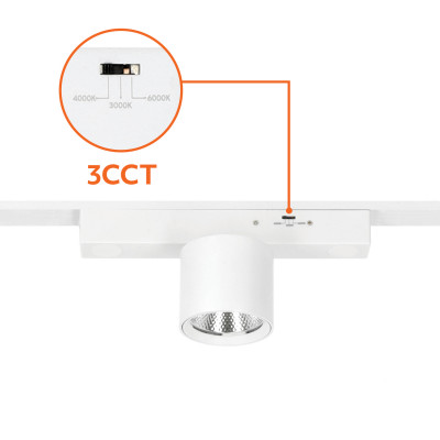 Reflektor szynowy/ track spotlight LED NEXTRACK MAGNE T1 7W 24 3CCT białe