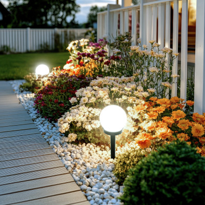 Słupek ogrodowy Solar LED ZAVIRA 10cm 4000K IP44 LLS