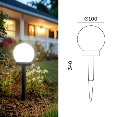 Słupek ogrodowy Solar LED ZAVIRA 10cm 4000K IP44 LLS