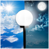 3x Lampa SOLARNA Ogrodowa LED BIAŁA KULA Wbijana 20cm
