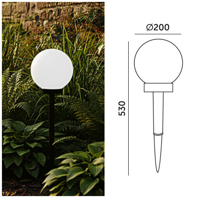 3x Lampa SOLARNA Ogrodowa LED BIAŁA KULA Wbijana 20cm