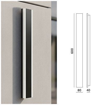 Lampa Ścienna Elewacyjna Ogrodowa Kinkiet Zewnętrzny 12W 60cm