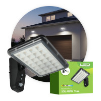 Naświetlacz Solar LED MOCNY 15W 2800lm IP64 Lampa Zewnętrzna Czujnik Ruchu