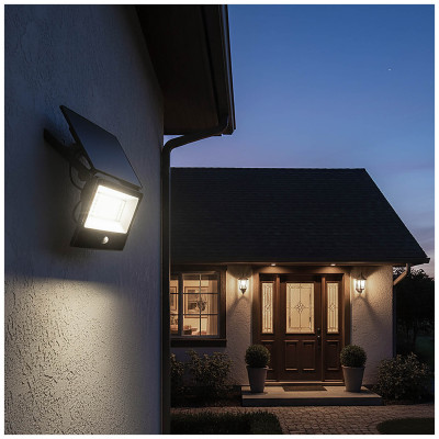 Naświetlacz Solar LED MOCNY 30W 2800lm IP54 Lampa Zewnętrzna Czujnik Ruchu