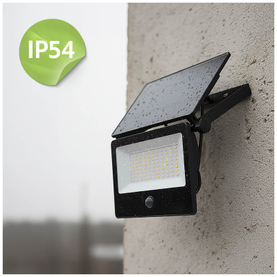 Naświetlacz Solar LED MOCNY 30W 2800lm IP54 Lampa Zewnętrzna Czujnik Ruchu