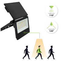 Naświetlacz Solar LED MOCNY 30W 2800lm IP54 Lampa Zewnętrzna Czujnik Ruchu