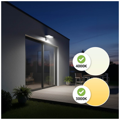 Naświetlacz Solar LED MOCNY 15W 2800lm IP64 Lampa Zewnętrzna Czujnik Ruchu
