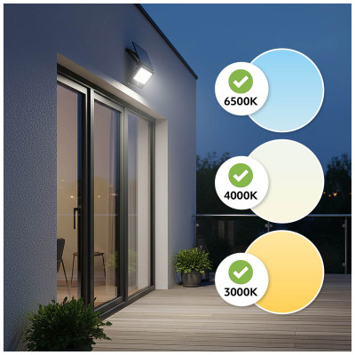 Naświetlacz Solar LED MOCNY 30W 2800lm IP54 Lampa Zewnętrzna Czujnik Ruchu