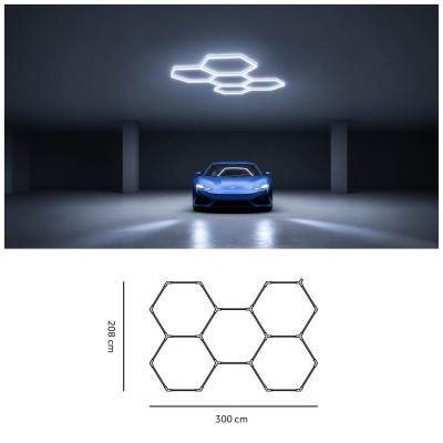 Oprawa sufitowa LED HEXLINE 208x300cm 6500K