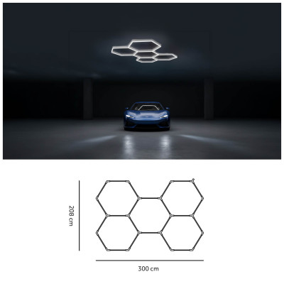 Oprawa sufitowa LED HEXLINE 208x300cm 40000K