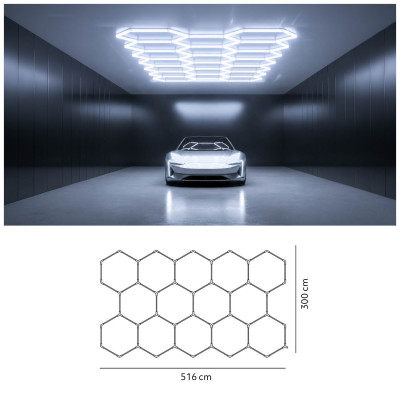 Oprawa sufitowa LED HEXLINE 300x516cm 6500K