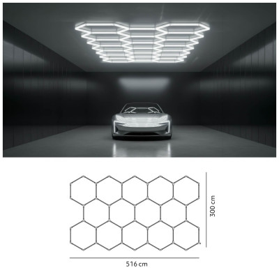 Oprawa sufitowa LED HEXLINE 300x516cm 4000K