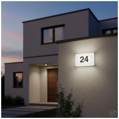 Oprawa Zewnętrzna Lampa Numer Domu Czujnik Zmierzch 5W/7W/10W 4000K IP65