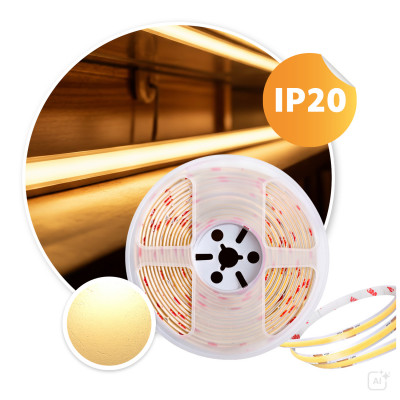 Taśma LED COB 24V 5m – jednolite światło bez widocznych punktów diod LED 3000K 24V IP20