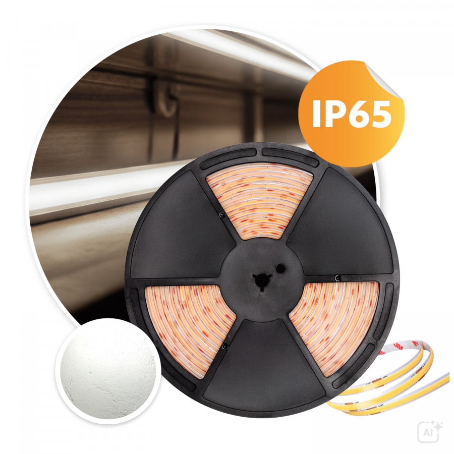 Taśma LED COB 24V 25m – jednolite światło bez widocznych punktów diod LED 4000K 24V IP65 Kobi Premium