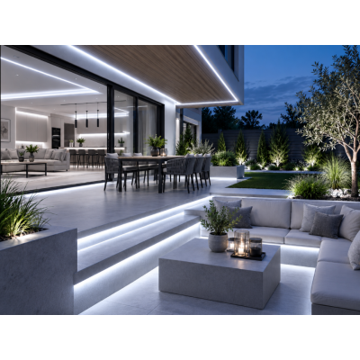 Taśma LED COB 24V 25m – jednolite światło bez widocznych punktów diod LED 6500K 24V IP65 Kobi Premium