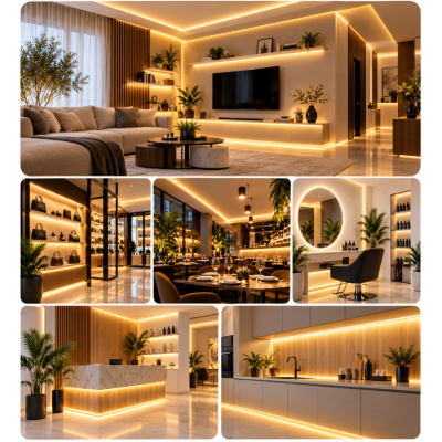 Taśma LED COB 24V 25m – jednolite światło bez widocznych punktów diod LED 3000K 24V IP65 Kobi Premium
