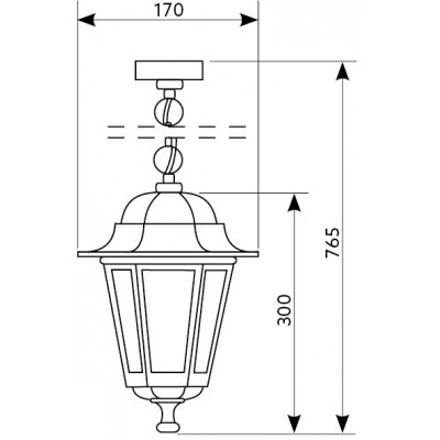 Lampa Zewnętrzna Ogrodowa Wisząca LO4105 - Złota