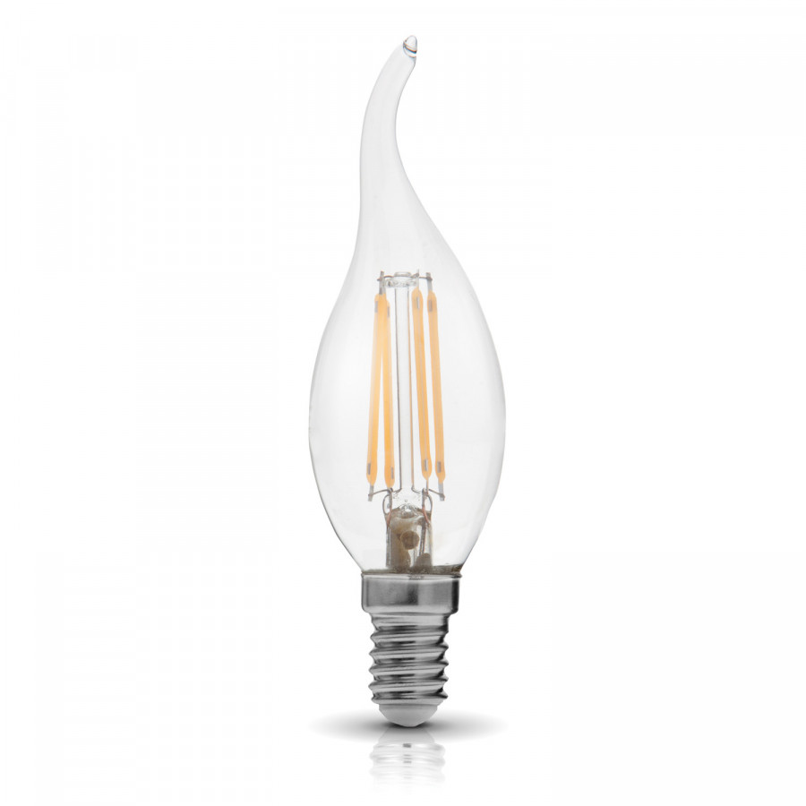 Żarówka LED E14 4W Świeczka, Barwa Ciepłobiała - Edison Filament