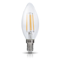 Żarówka LED E14 4W Świeczka, Barwa Ciepłobiała - Edison Filament