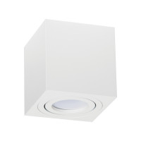 Lampa Prostokątna LED Natynkowa Oprawa Halogenowa Plafon, H084 - Biała + Żarówka GRATIS!
