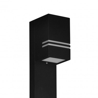Słupek Ogrodowy Oświetleniowy Zewnętrzny Q12R, Lampa Stojąca, 1m - Czarny