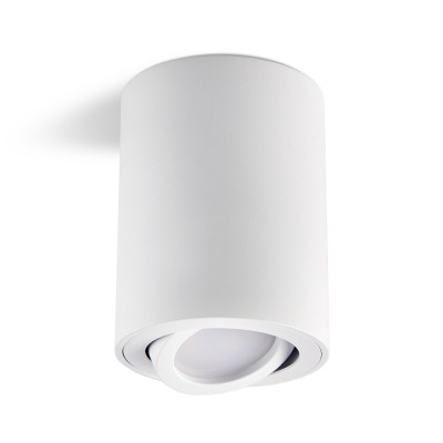 Lampa Tuba LED Natynkowa Oprawa Halogenowa Plafon, H115 - Biała + Żarówka GRATIS!
